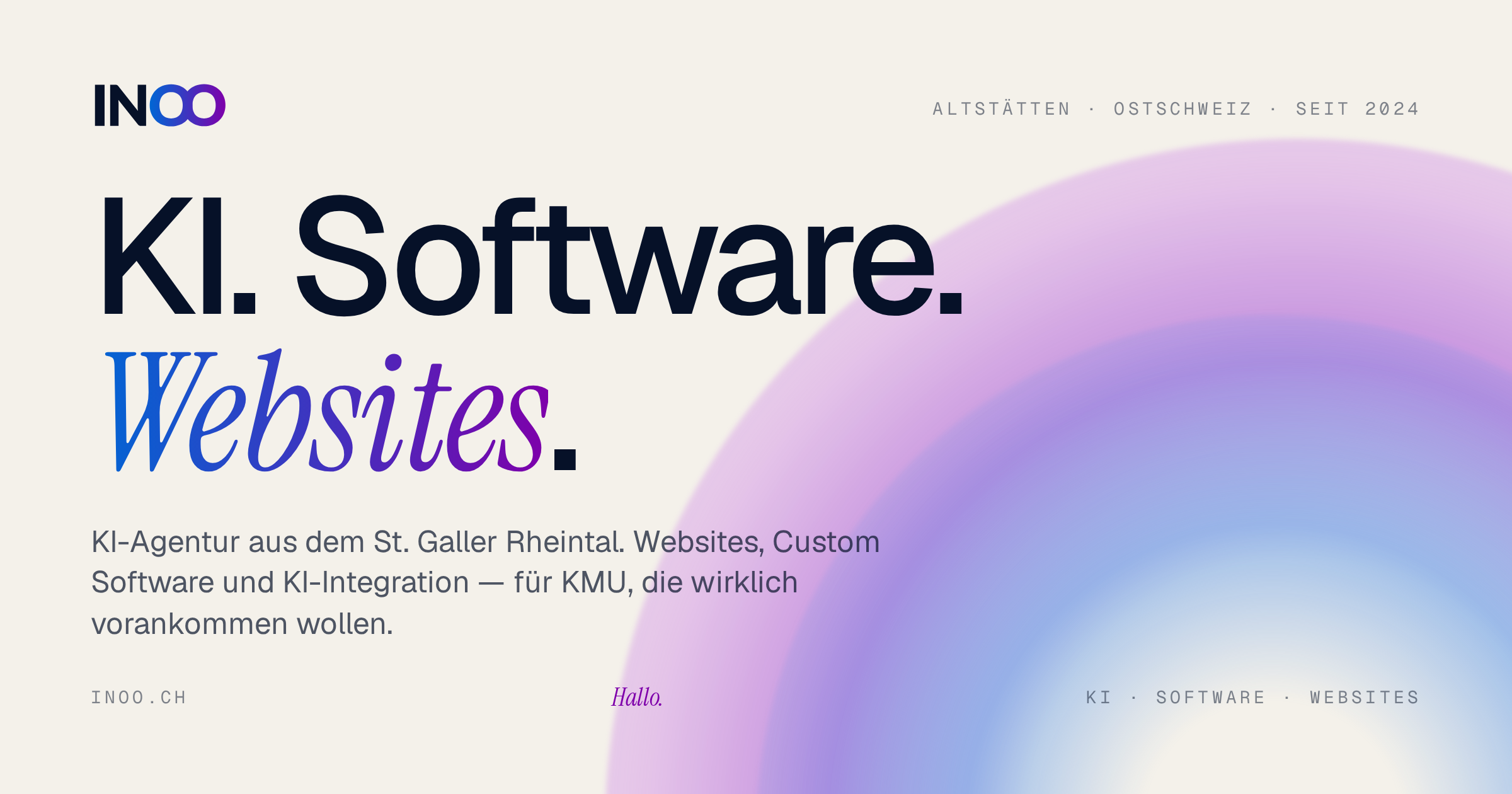Inoo GmbH · KI, Software & Websites aus dem Rheintal